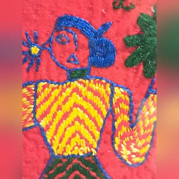 Handmade vintage home decor Aarong tapestry Bangladesh with frame - Picture 6 of 10